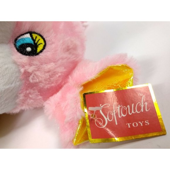 Pink Mouse Plush Stuffed Animal in Flower Dress w/ Sparkle feet, hands, ears 11" - Picture 10 of 11